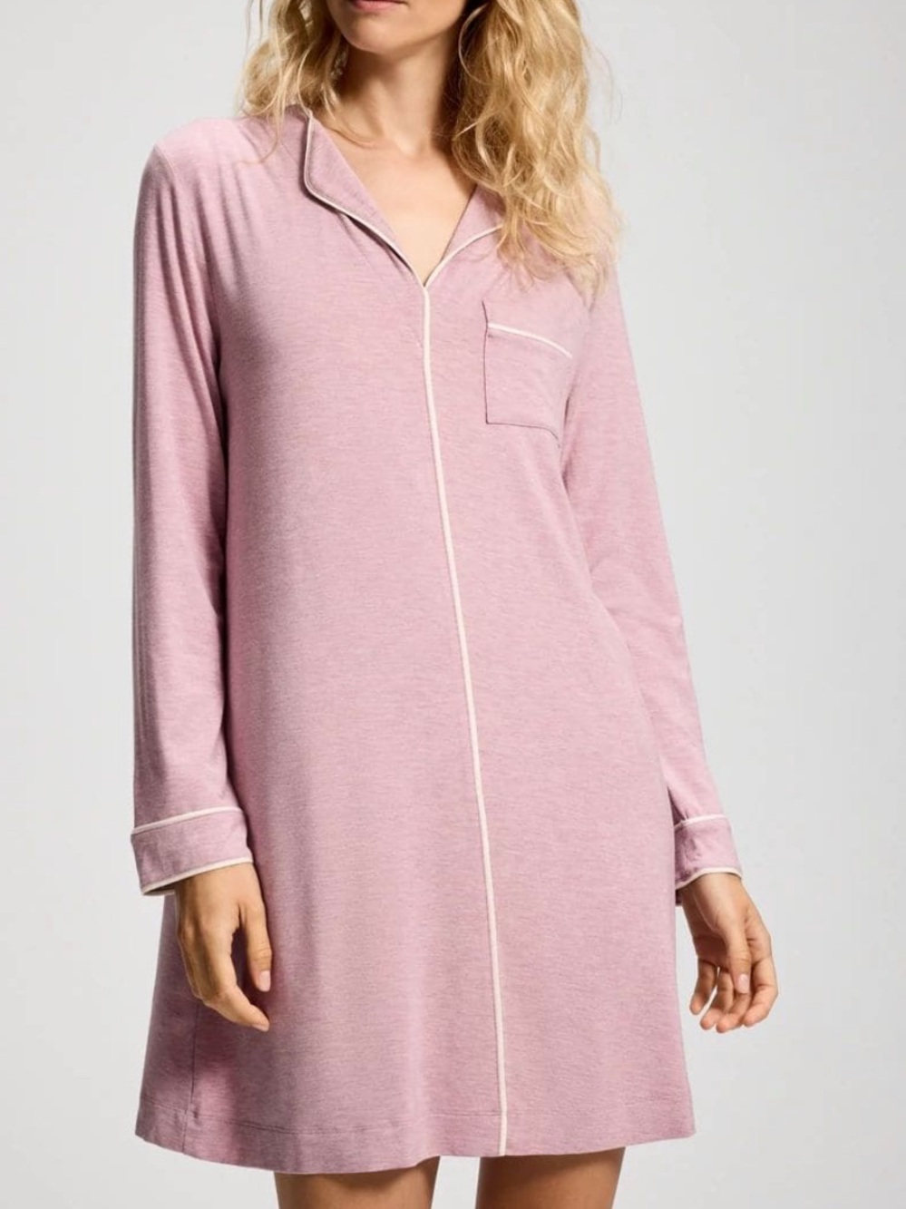 🆕 Soma Cool Nights Vintage Pink Long-Sleeve Nightshirt - M
